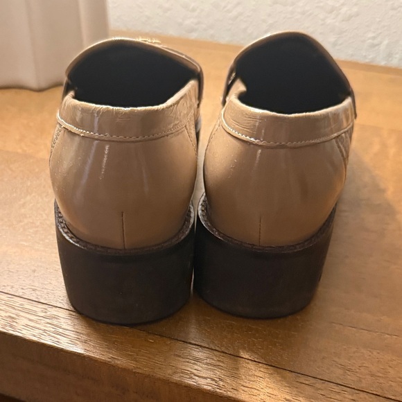 Tory Burch Patent Tan Quilted Loafers - Picture 4 of 6